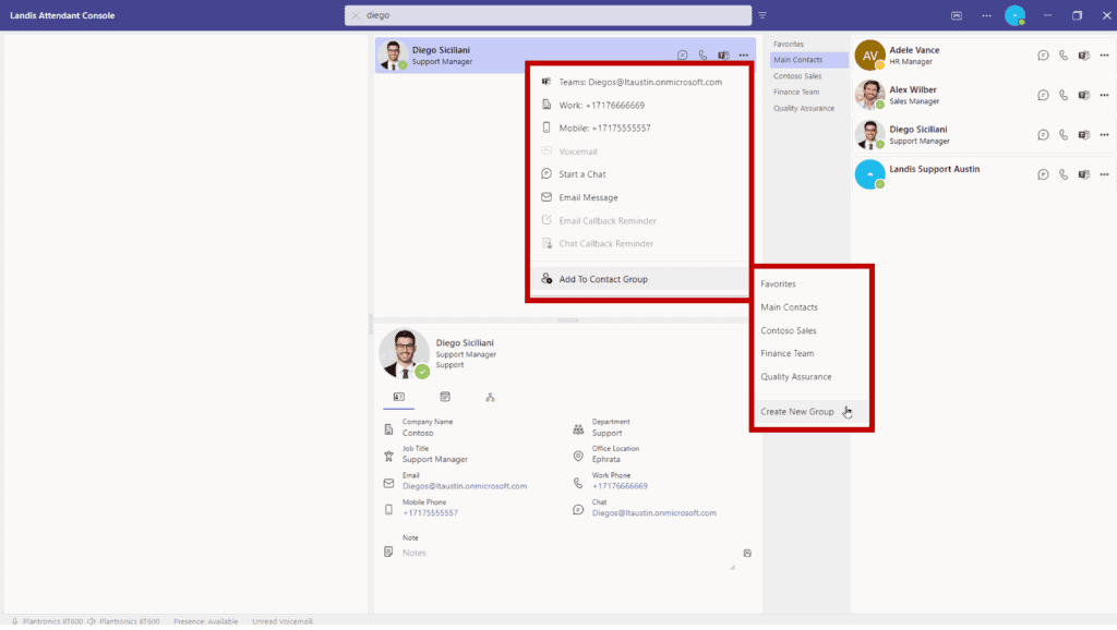 custom contact groups