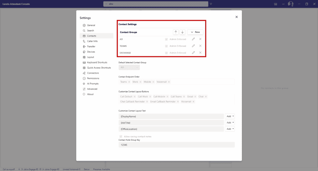 Admin enforced settings