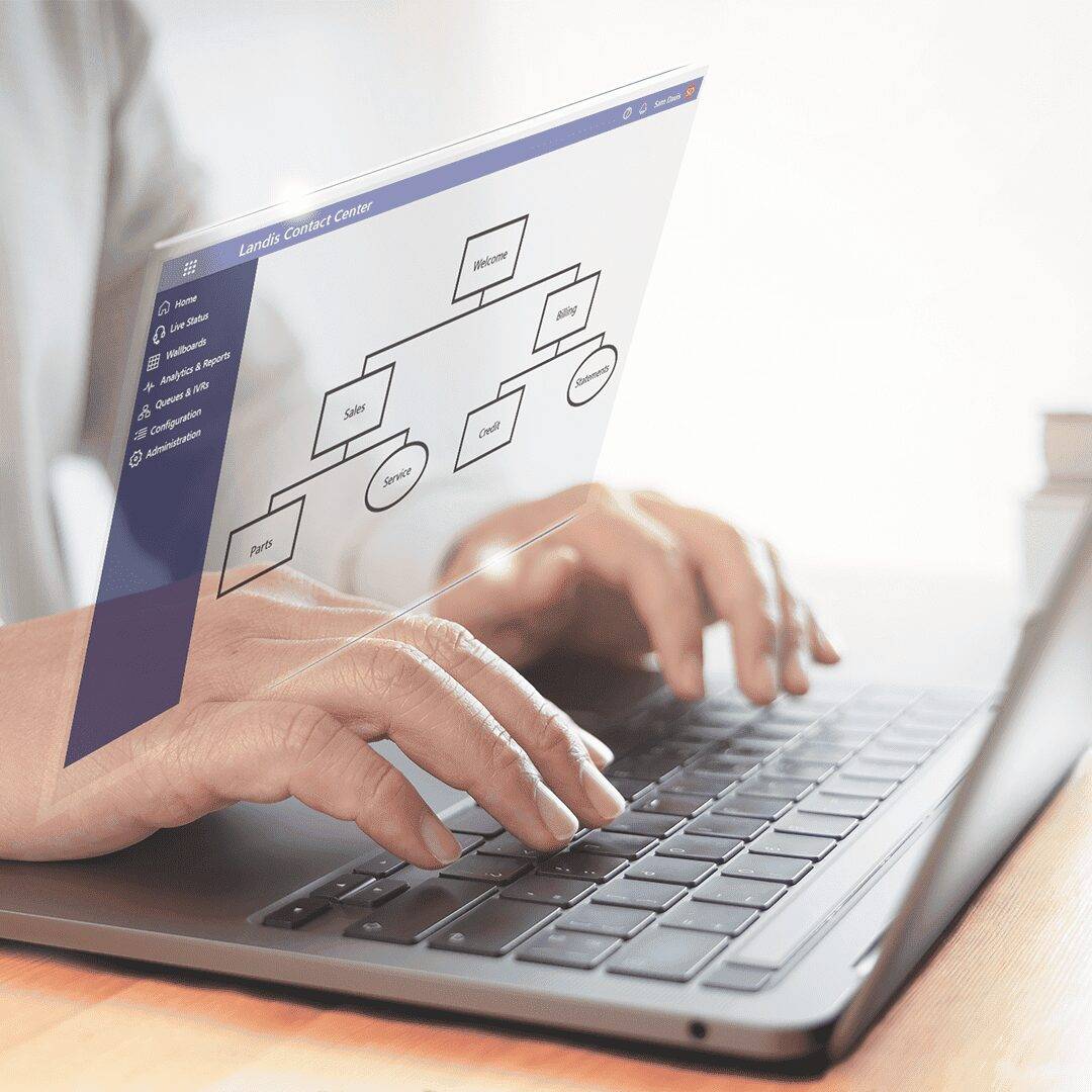 Landis Contact Center IVR being built by a user.