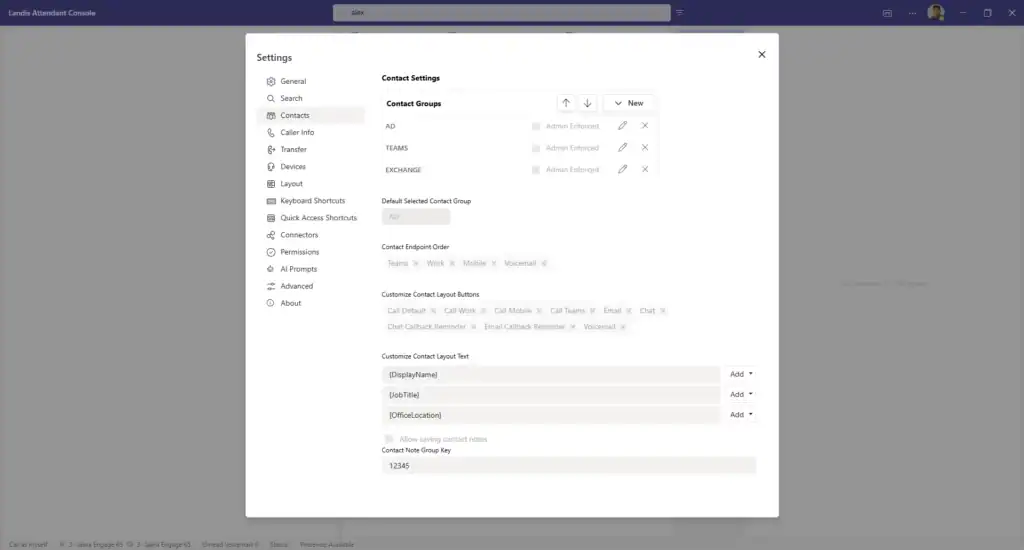 AC Admin Enforced Settings