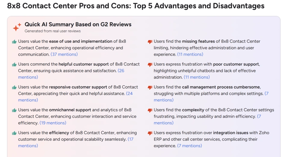 8x8 pros and cons