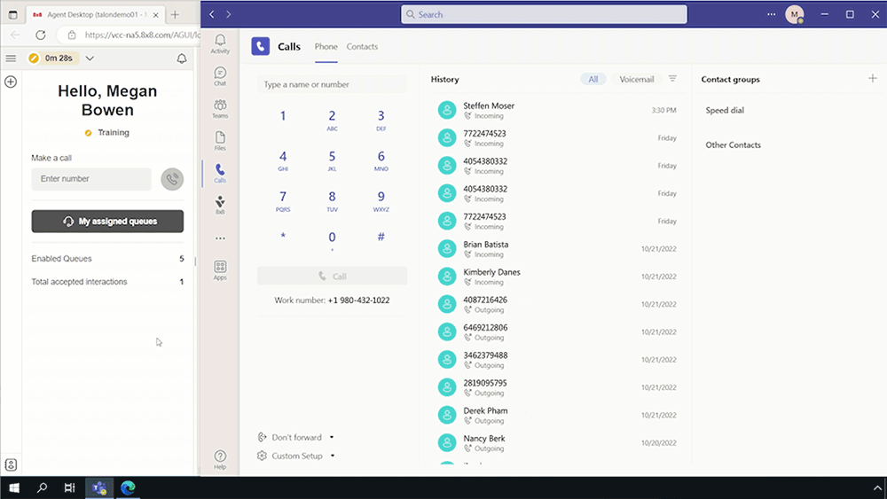 8x8 contact center